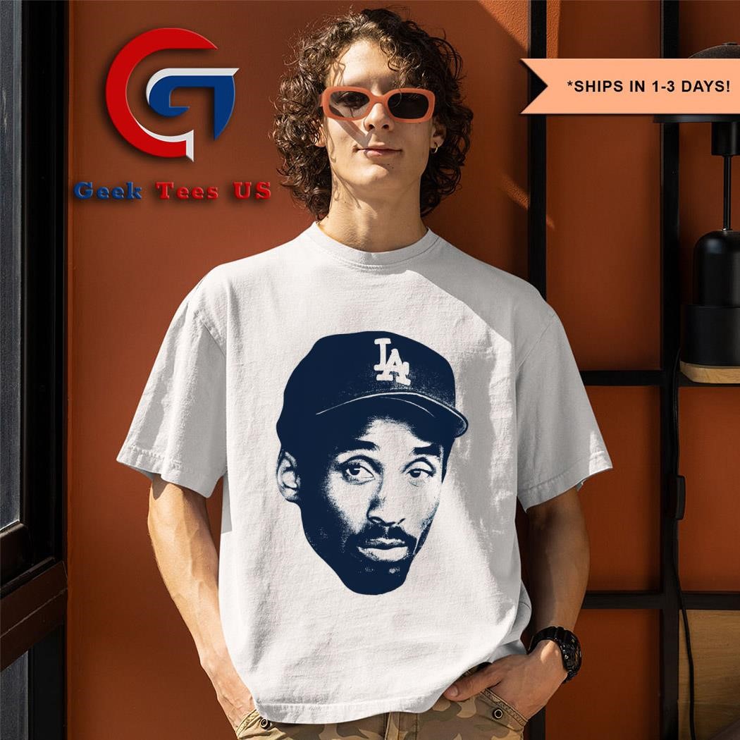 Kobe Bryant Dodgers cap big face Los Angeles Lakers shirt