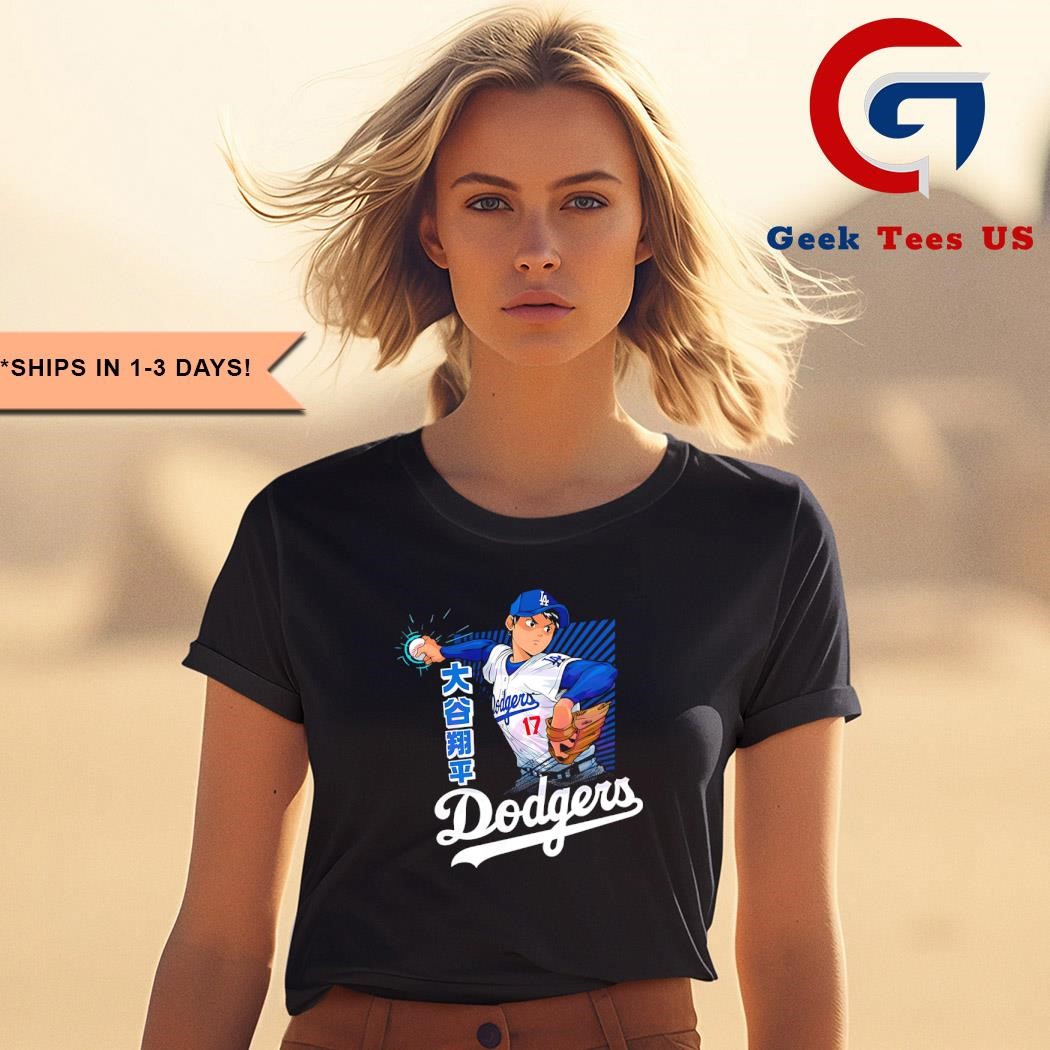 MR CARTOON DODGERS SHOHEI OHTANI TEE 青 Shohei Ohtani - LA Dodgers x MC Blue T-Shirt – Toons Mart
