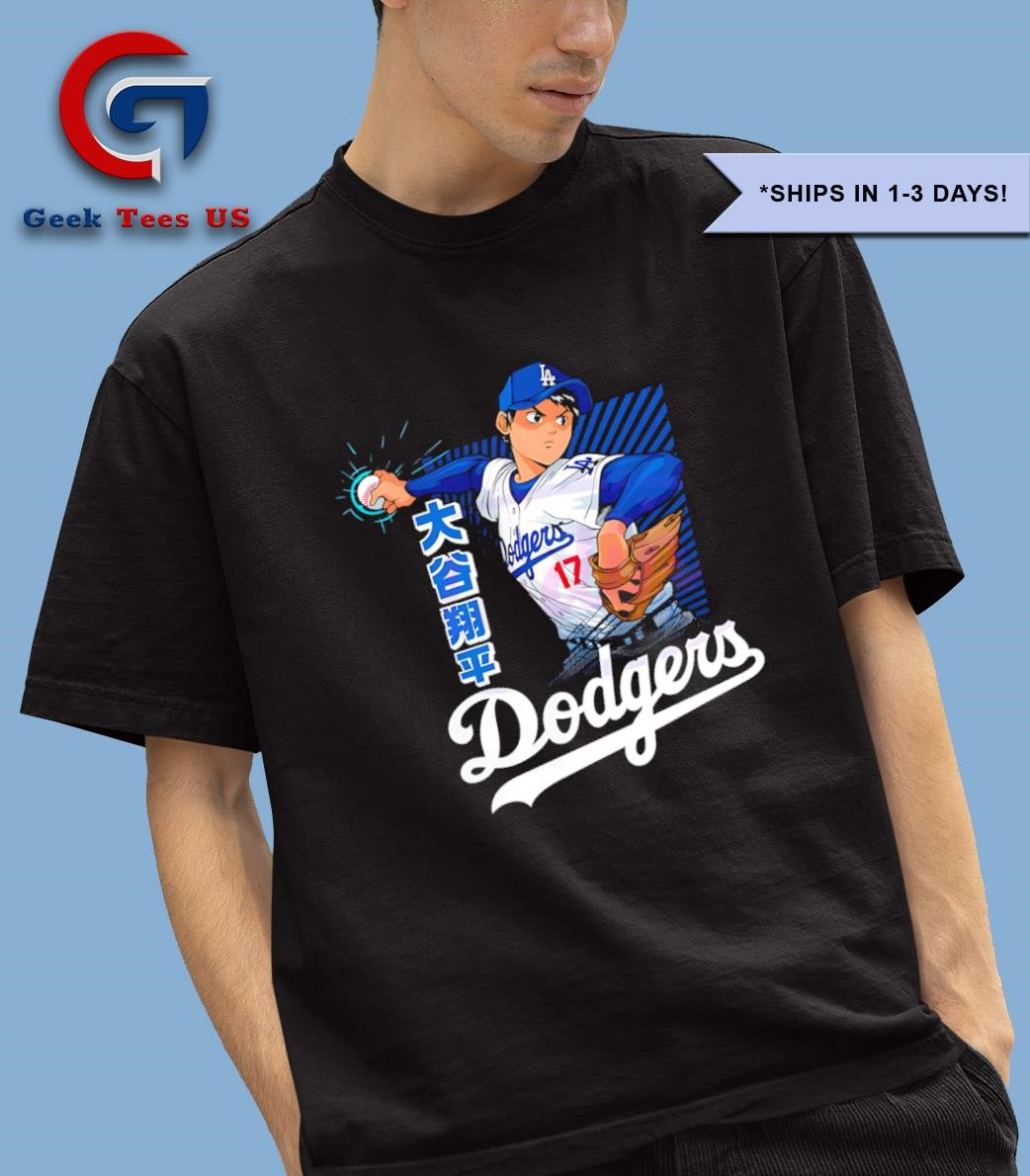 MR CARTOON DODGERS SHOHEI OHTANI TEE 青 Shohei Ohtani - LA Dodgers x MC Blue T-Shirt – Toons Mart