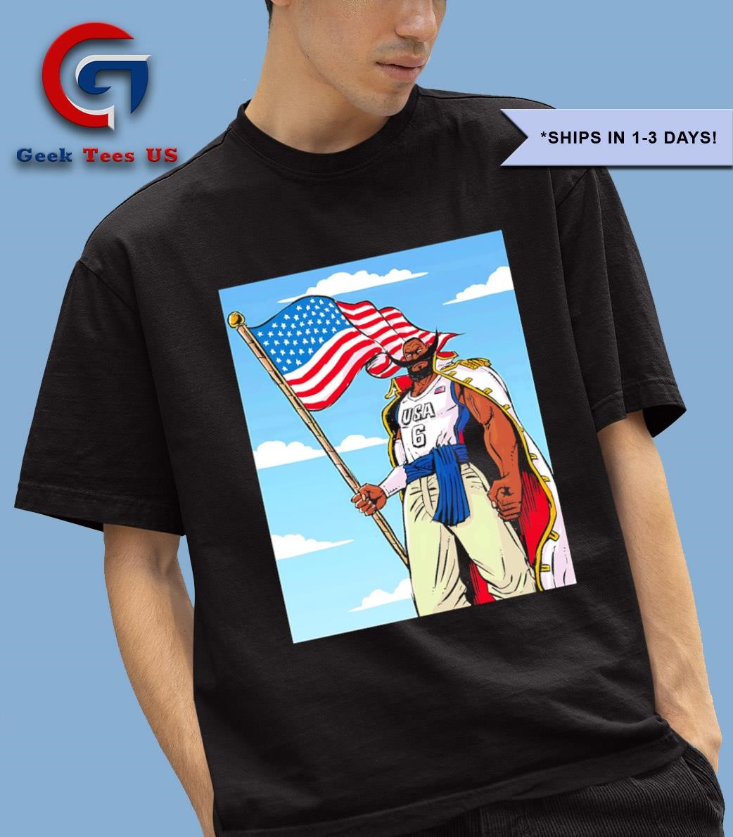 LeBron James X Edward Newgate One Piece USA flag shirt