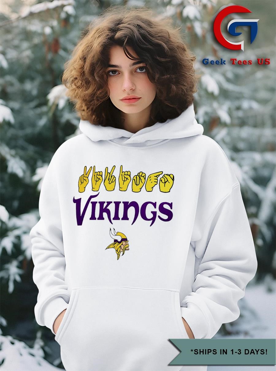 Minnesota Vikings NFL American Sign Language logo shirt