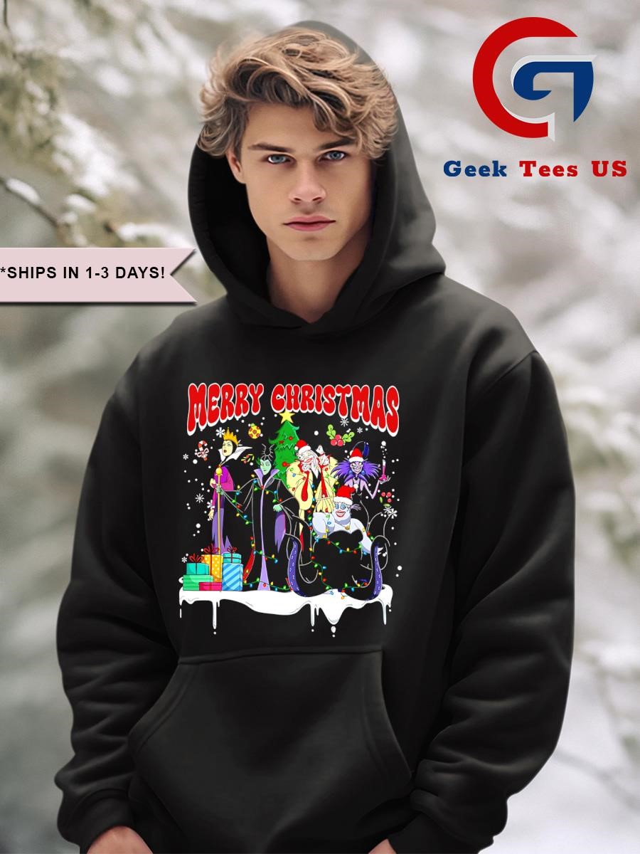 Merry Christmas Witch Villain cartoon shirt, hoodie, sweater, long 