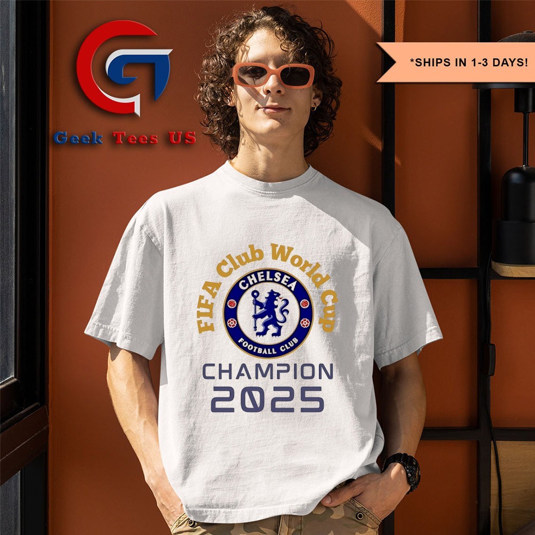 Chelsea FC FIFA Club World Cup Champions 2025 logo shirt